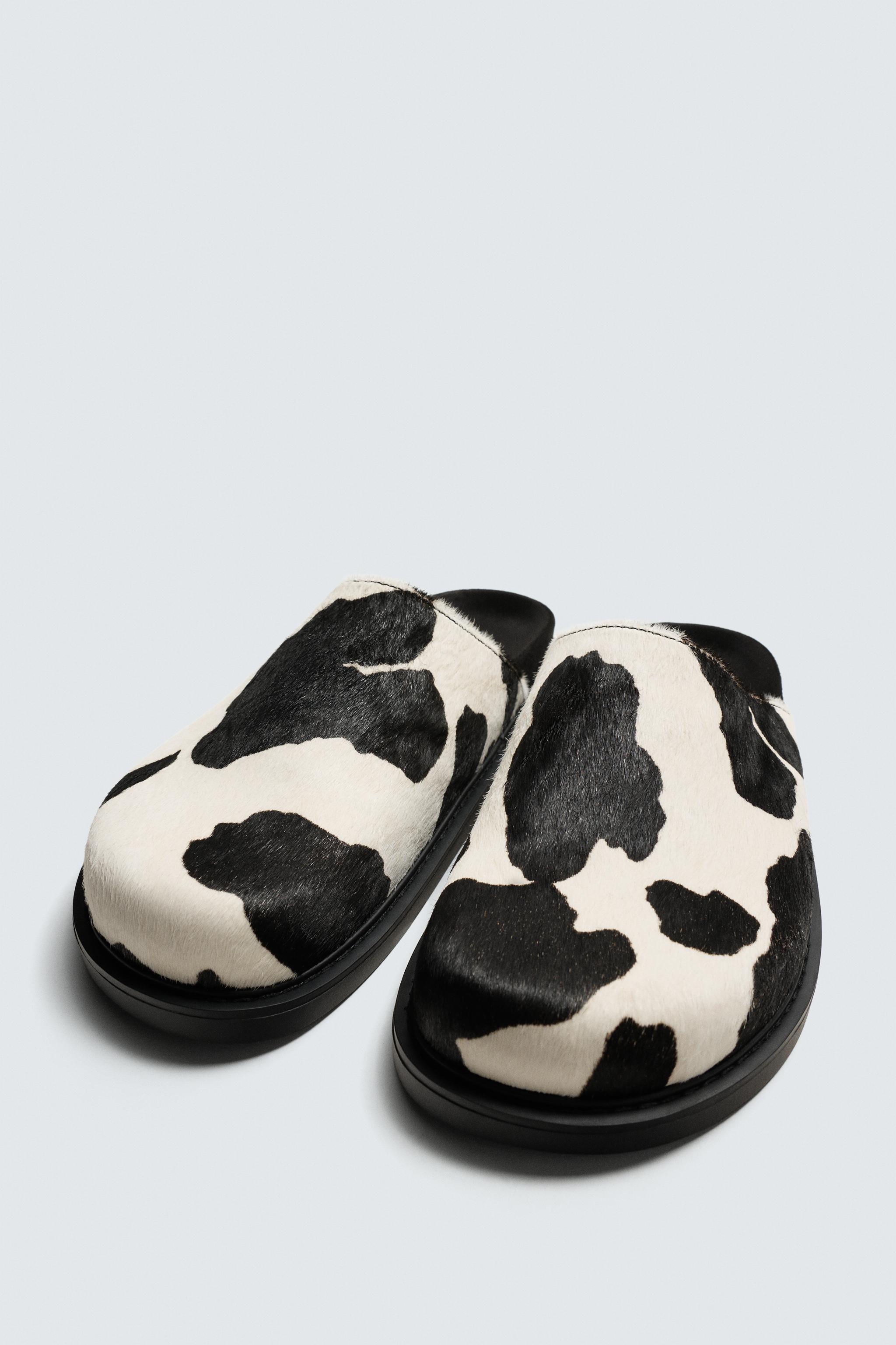 COWHIDE LEATHER CLOGS
